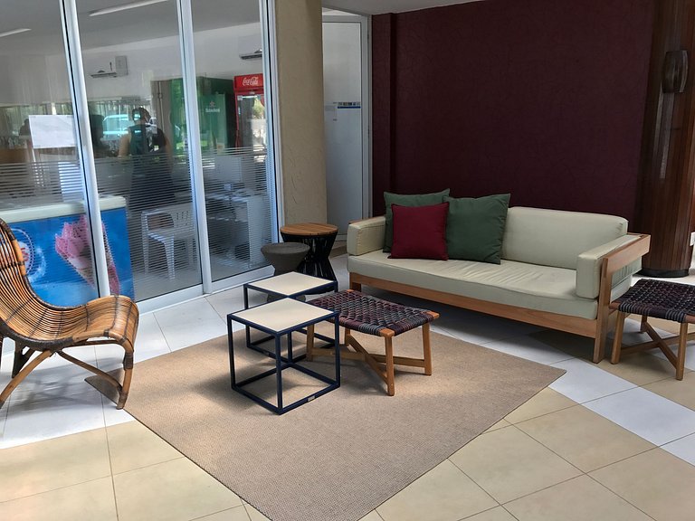 Beach Living 02 Qts Vista Parcial Mar Climatizado