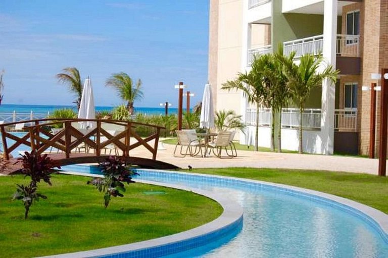 GranSol, Terreo, Pé na areia, 03 qtos, 10 hóspedes, a 600m d