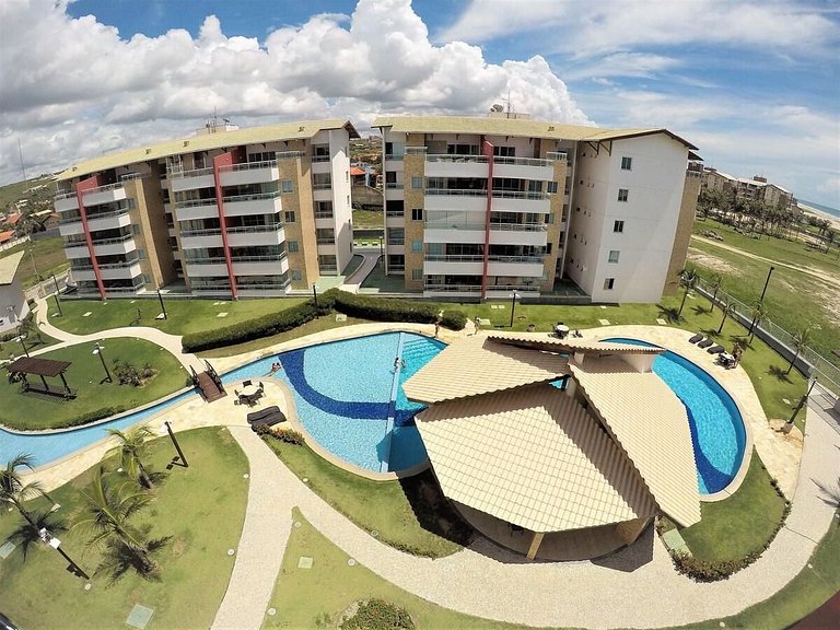 GranSol, Terreo, Pé na areia, 03 qtos, 08 adultos e 02 crian