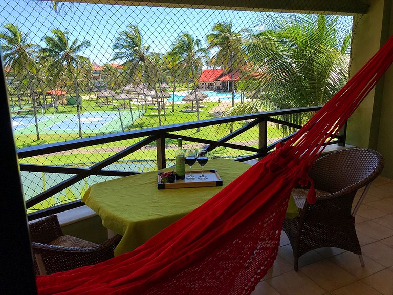 Aquaville, pé-na-areia, lazer, 900m do Beach Park
