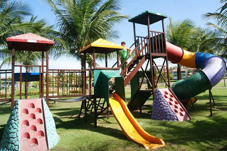 Aquaville, pé-na-areia, lazer, 900m do Beach Park