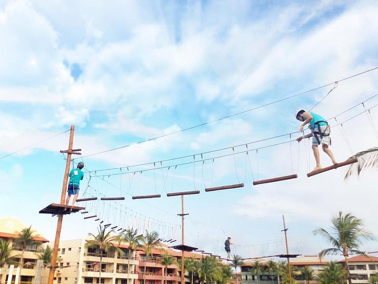 Aquaville, pé-na-areia, lazer, 900m do Beach Park