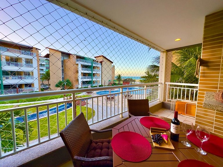 TerraMaris - LIndo Ap Familia Vista mar 3 quartos