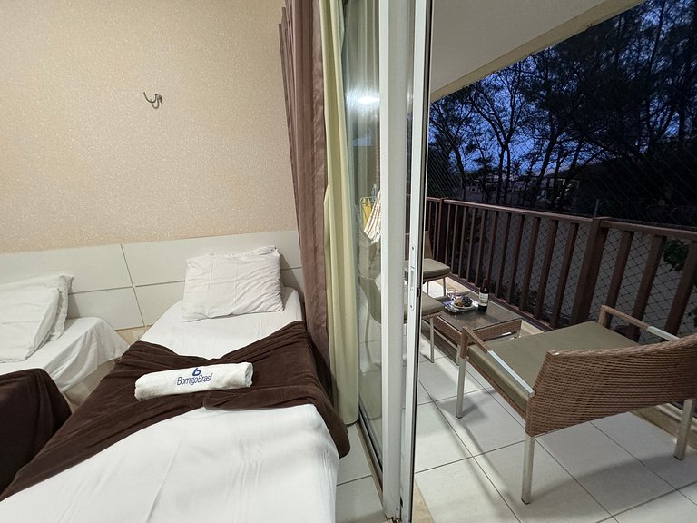 Beach Living 02 Qts Vista Parcial Mar Bem decorado