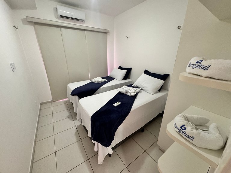 Beach Living 02 Qts todo climatizado bem decorado