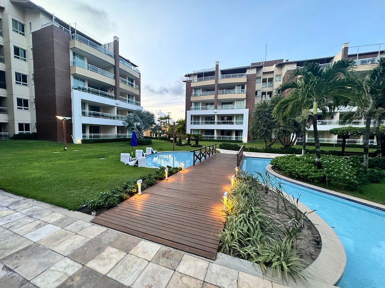 GranSol, Terreo, Pé na areia, 03 qtos, 10 hóspedes, a 600m d