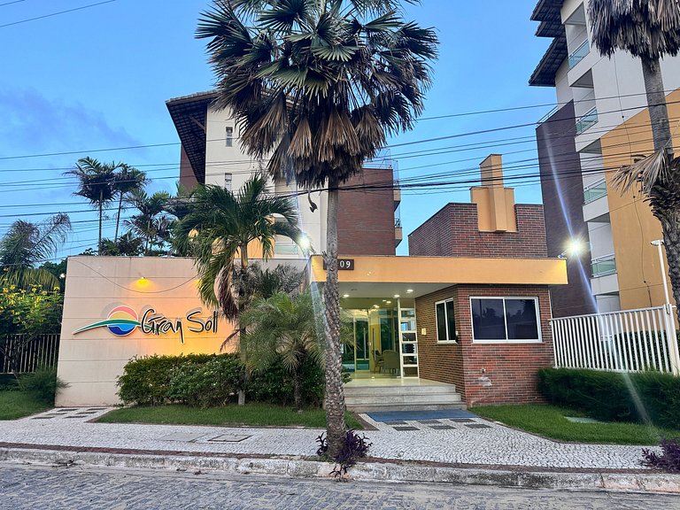 GranSol, Terreo, Pé na areia, 03 qtos, 10 hóspedes, a 600m d