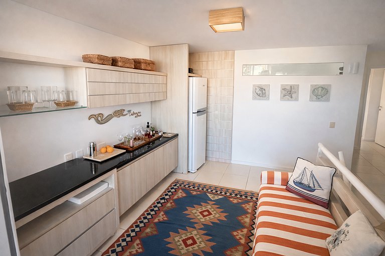 TerraMaris - Duplex, 5 qtos, jacuzzi, vista mar total, praia